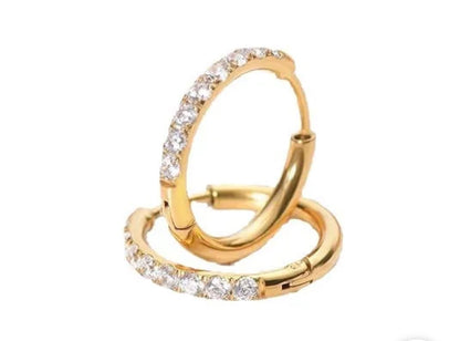Créoles ronde pavé zircon